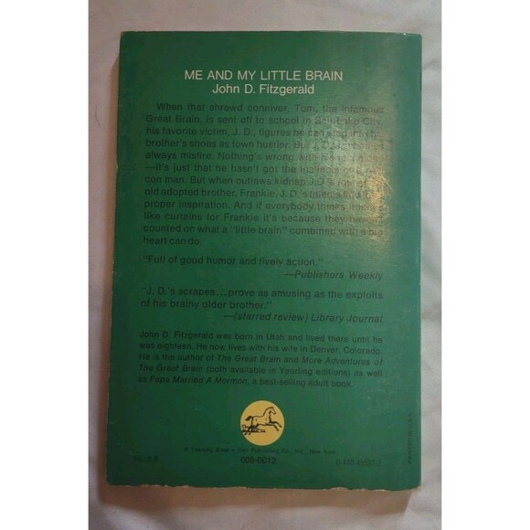 Me and My Little Brain John D. Fitzgerald 5th Printing Dell Yearling - T505 - Picture 2 of 4